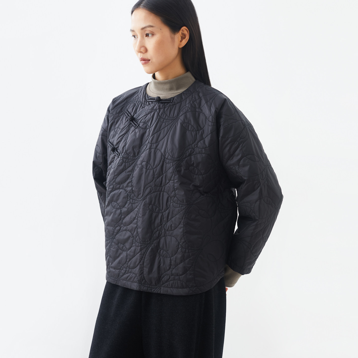 3M夹棉改良新中式盘扣棉服上衣