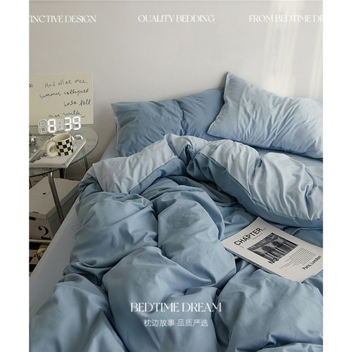 ins北欧简约水洗棉床上四件套