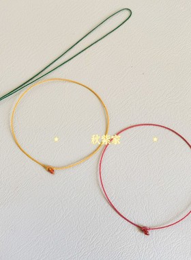 0.3mm蜡线震撼细手工手绳小红绳手链玛瑙扣脚链女情侣编织绳极细