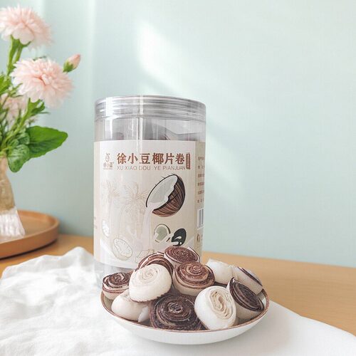 徐小豆带皮椰片卷特调烘焙装饰