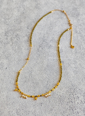 素蕴｜天然石珍珠琉璃串珠原创手工项链  日系简约轻盈百搭