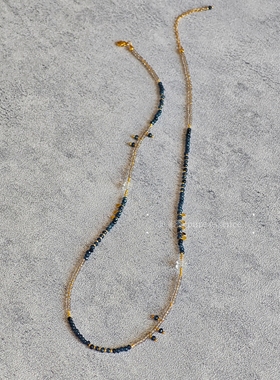 素蕴｜天然石琉璃纯银串珠手工项链 日系简约风  两用款可当手链