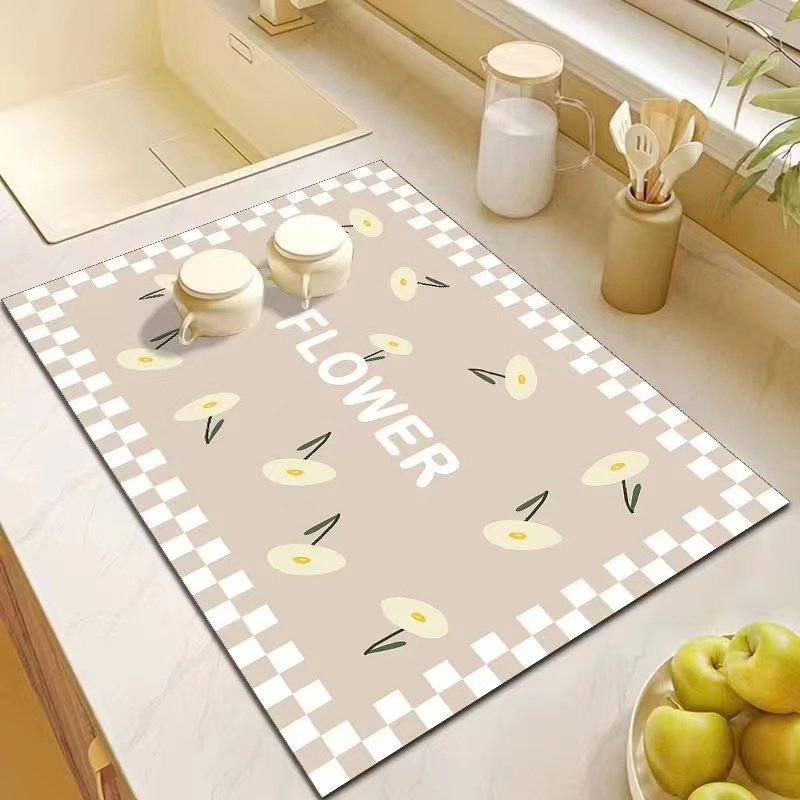 沥水垫水池防溅水厨房台面硅藻泥小清新控水干燥防滑垫水龙头防溅,居家布艺,厨房地垫,淘宝优惠券,粉丝福利购,淘宝优惠卷