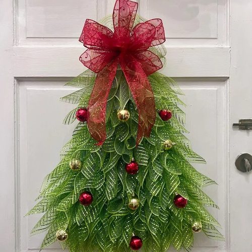 Christmas Decorations, Christmas Tree Wreath, Handmade Simu