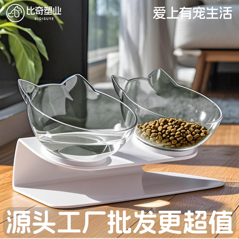 Cross border popular 15 degree inclined elevated cat bowl,