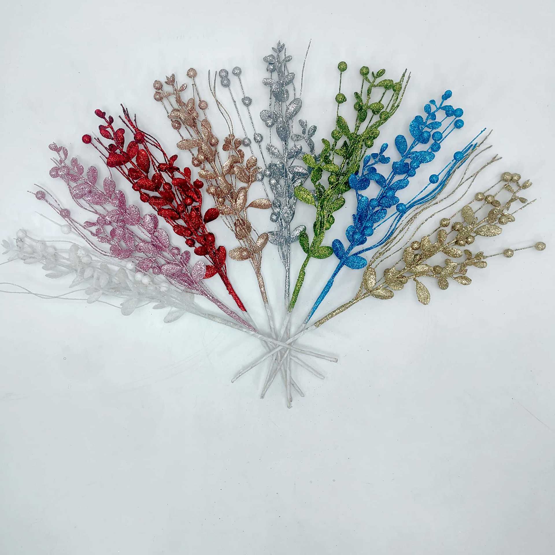 Artificial Christmas Sparkling Stem Decoration Accessories