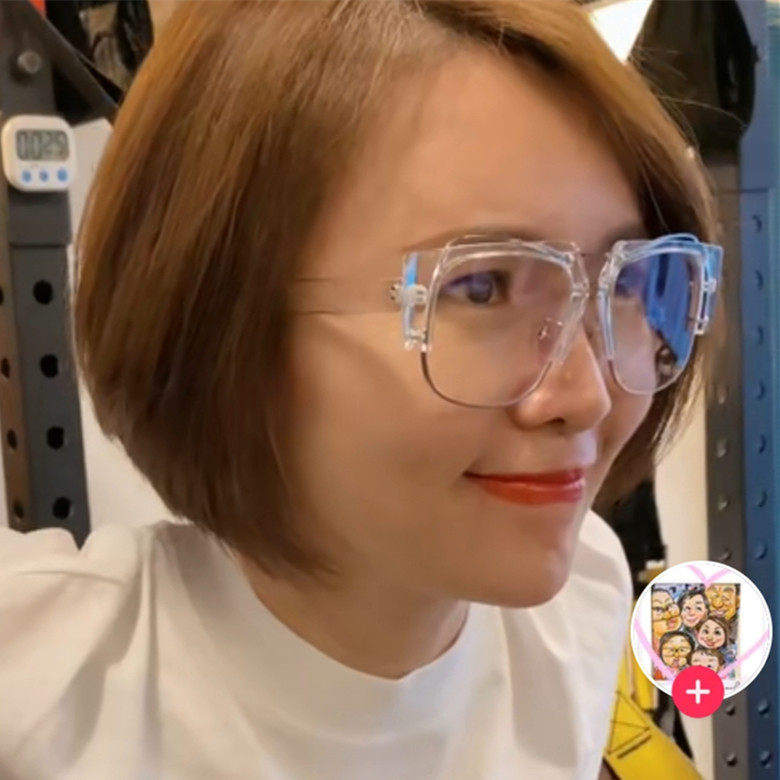 高矮胖瘦心心妈妈同款眼镜不规则大框男女透明防蓝光眼镜大脸复古
