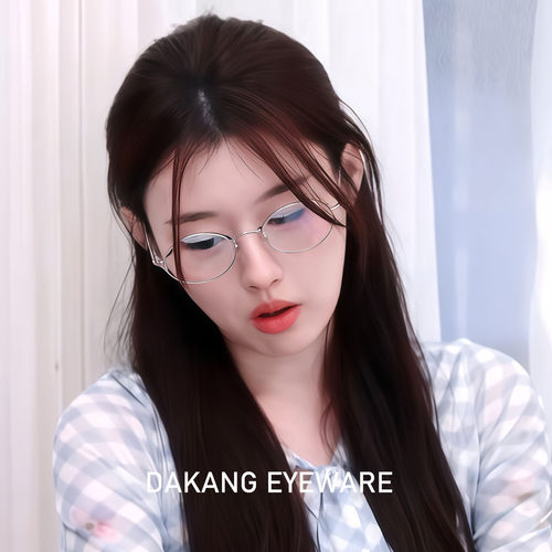 杜媛春子同款眼镜喜欢你我也是恋综时尚百搭银框素颜御姐眼镜框
