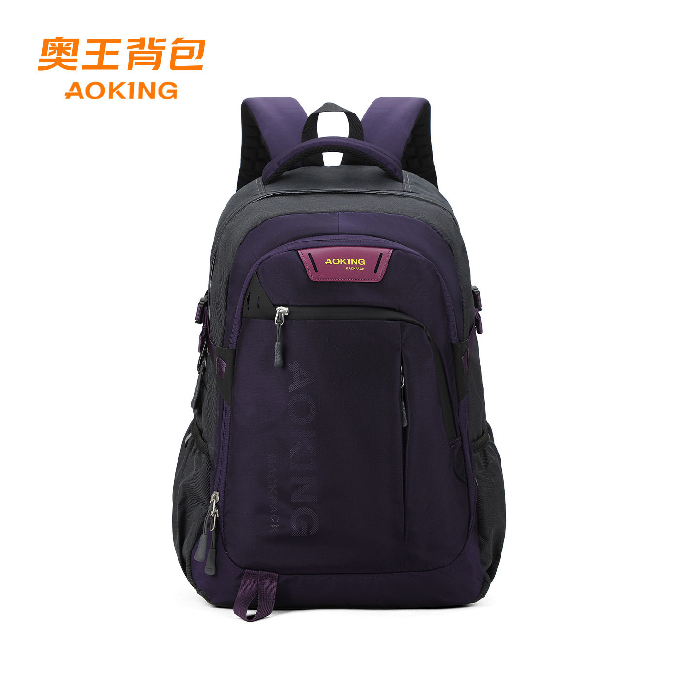 奥王商务休闲多功能旅行双肩包女抗震电脑背包男尼龙防盗学生书包