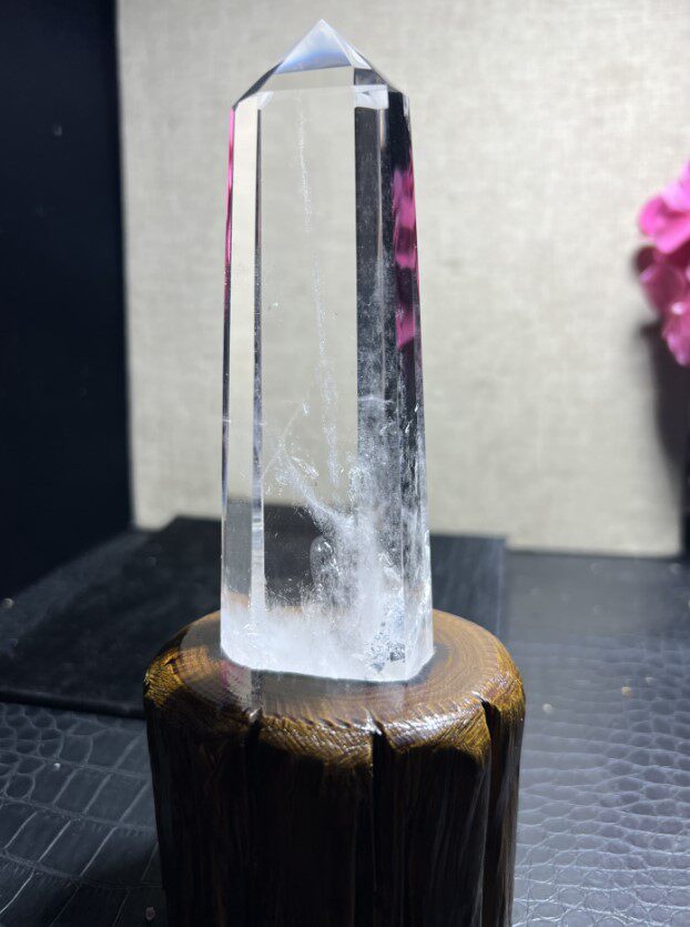 천연 화이트 크리스탈 기둥 장식품 크리스탈 순수하고 깨끗한 홈 오피스 장식품