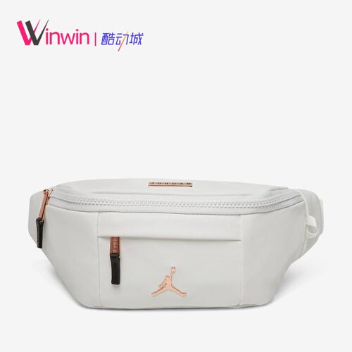 AJ蛇纹金属飞人Logo单肩斜跨背包