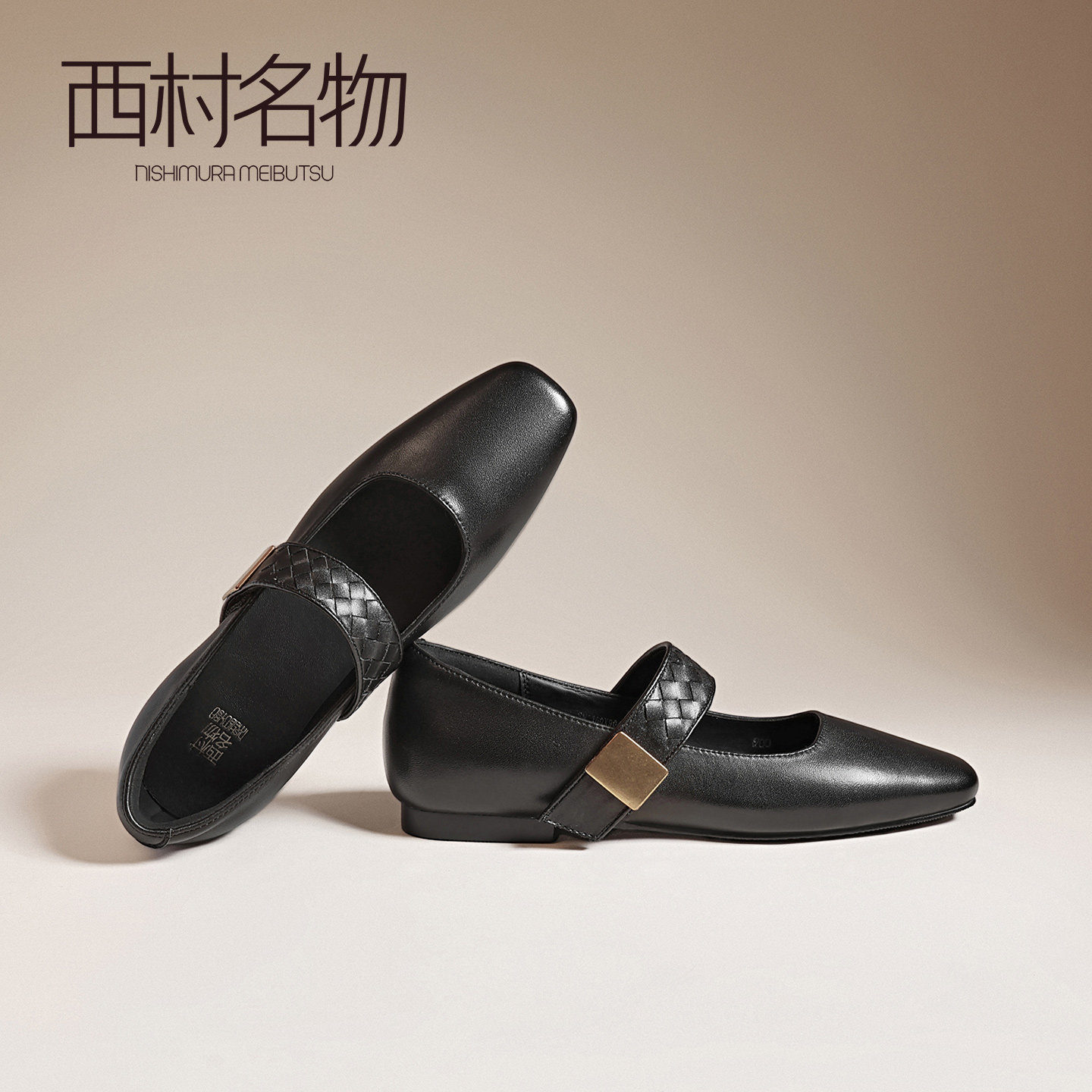 西村名物芭蕾单鞋女士2026新款春夏平底玛丽珍女鞋浅口软底小皮鞋