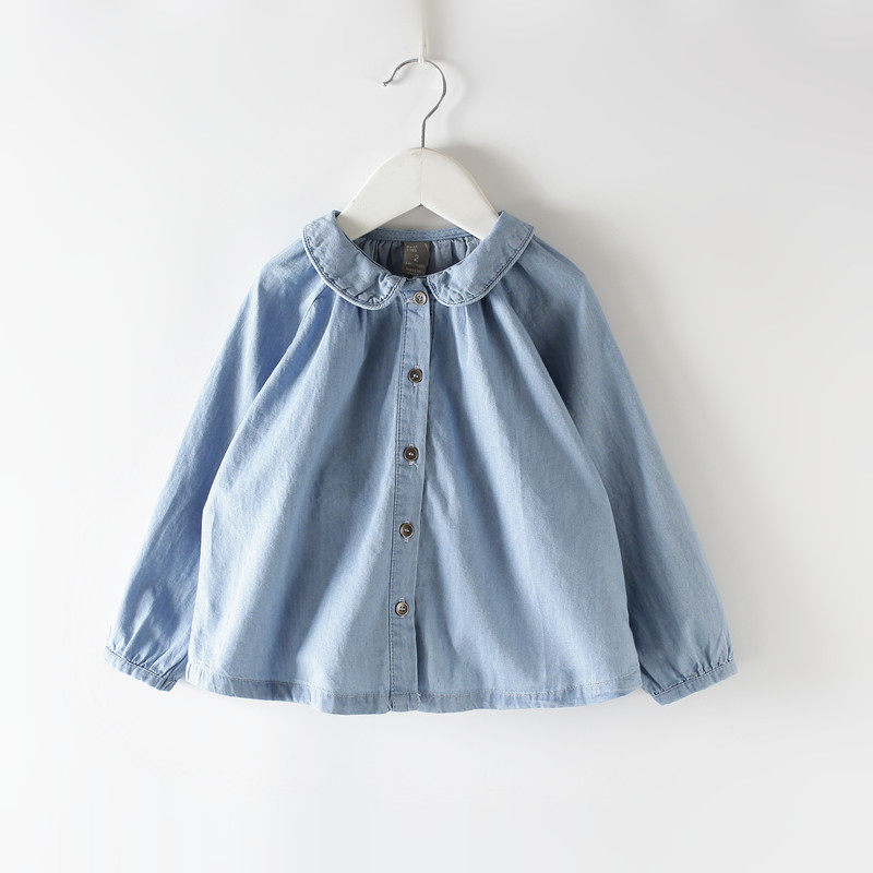 Chemise fille à manche longue en toile - Ref 2086370 Image 1