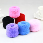 大号加粗头绳黑皮筋毛巾发圈女彩色橡皮筋宽发圈耐用扎头发绳皮套