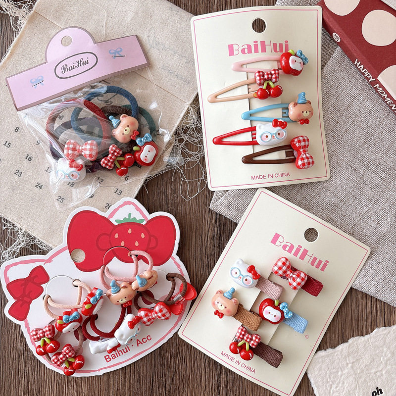 韩版新款可爱卡通儿童全包压夹女童小动物树脂发夹对扎皮筋发绳,饰品/流行首饰/时尚饰品新,发饰,淘宝优惠券,粉丝福利购,淘宝优惠卷