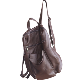 气质感双肩包女背包秋天牛皮慵懒松弛感包包大容量休闲旅游出行包