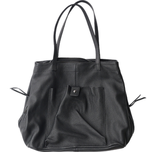 新款春季女包简约时尚头层牛皮单肩手提大包通勤大容量托特包旅行