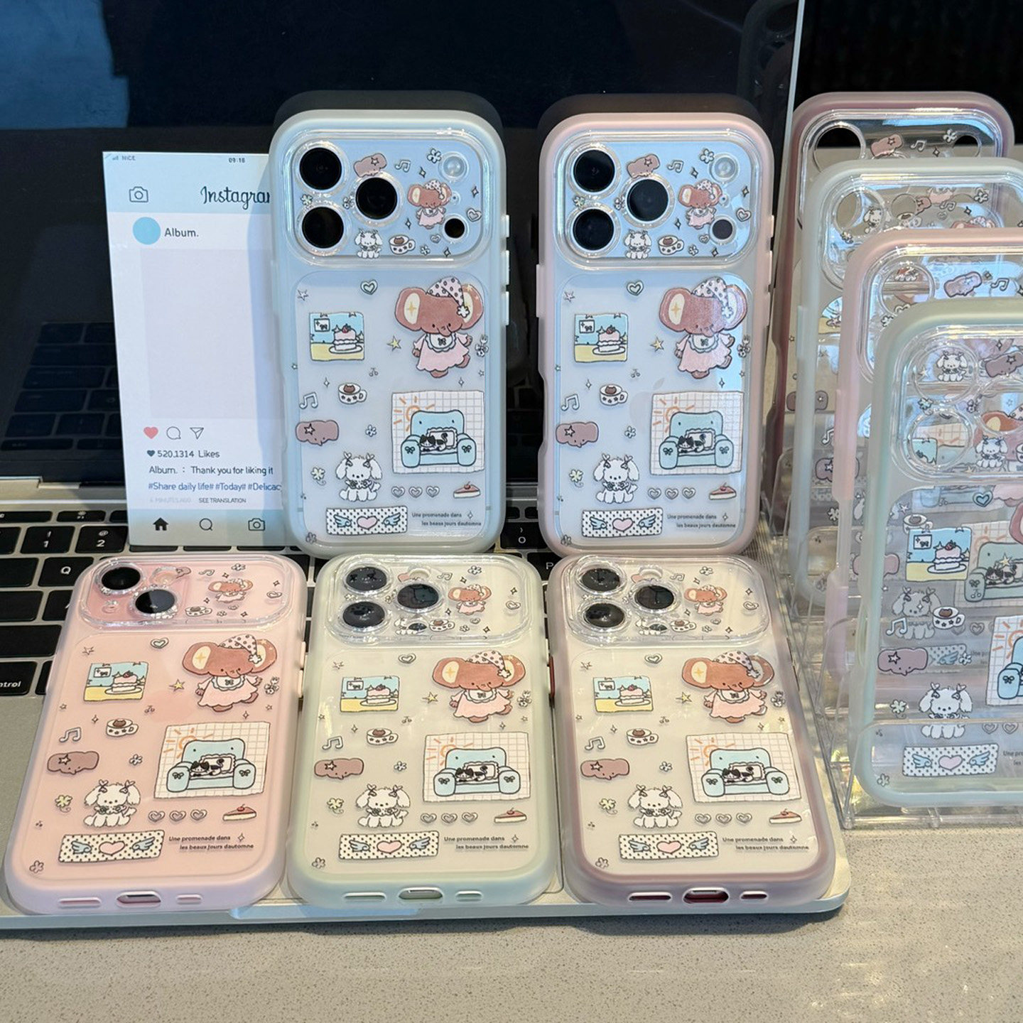 卡通象宅日常新款适用苹果18promax手机壳iphone17pro高级感ip16por卡通15个性女14透明13全包式12保护11软套