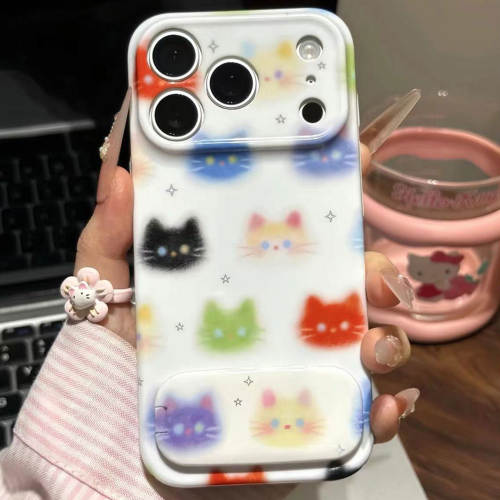 卡通多彩猫咪头像新款适用苹果17Promax手机壳iPhone16pro小米15华为mate80pura80k90nova14荣耀500x300