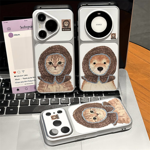 情侣头套猫咪小狗适用iPhone18pro手机壳苹果17promax13小米17华为mate80pura70K90note15reno14荣耀600x200