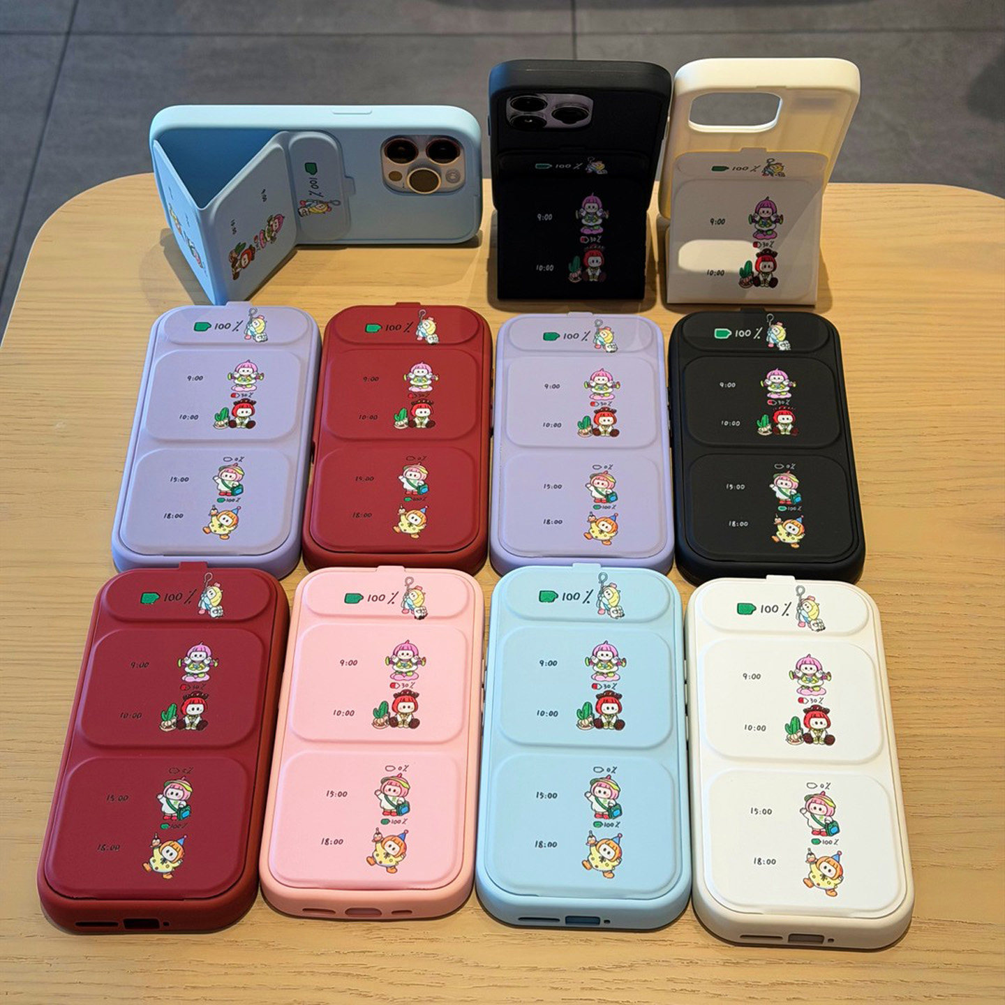 可爱电量小女孩磁吸翻盖皮套适用苹果18promax手机壳iPhone17pro小米15ip16/14华为mate80pura60P70/50保护套