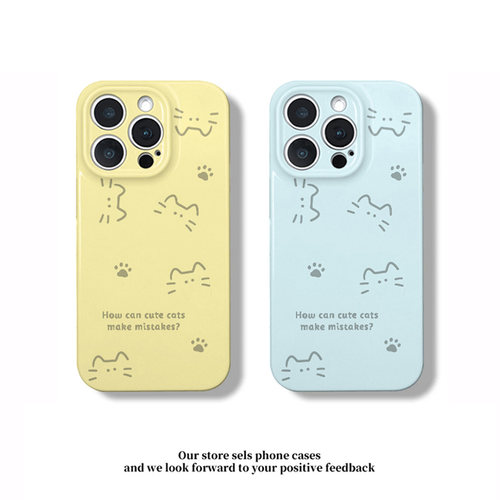 少女可爱线条猫咪适用苹果18promax手机壳iPhone17pro14小米17华为mate80pura80K90nova16reno15荣耀400x300