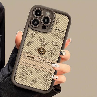 山茶花适用苹果iphone15/14/13/12/11pro手机壳max新款xs复古7/8plus华为mate60荣耀50p40小米10红米k70nova9