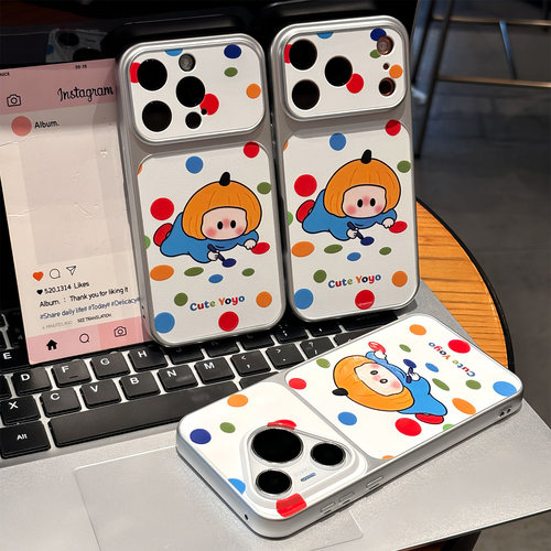 可爱涂鸦小女孩新款适用苹果17pro手机壳iPhone18max16小米17华为mate70pura80K90reno15荣耀600x200findx8s
