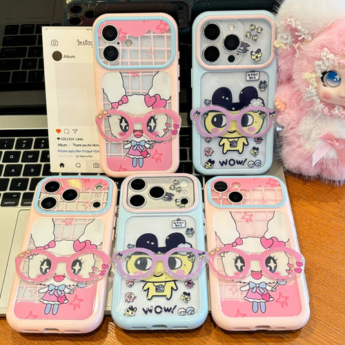 甜心麻美吉眼镜贴件新款适用苹果17pro手机壳iPhone16max小米17华为mate80pura90K90reno15nova14荣耀400x200