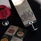 規律RPL 桌面价签台卡夹 信息展示卡座 金属便签夹复古装 饰卡片夹