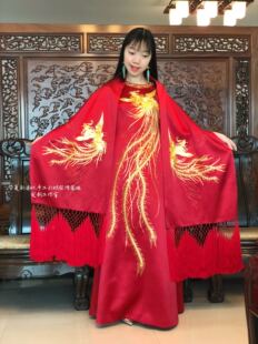 原创新中式 夏姿纯手工苏绣盘金绣凤凰高级成衣敬酒礼服婚服连衣裙