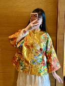 新中式 国风24K金箔面料苏绣满打籽绣凤凰花海小鹿贵气感旗袍外套