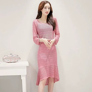 女装 两件套秋季 时尚 妃蝶轩 套装 清仓 优雅镂空修身 8002 断码