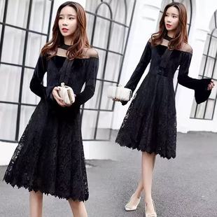 大码 清仓 女装 春秋装 奢华蕾丝连衣裙7302FK 妃蝶轩 春秋季 断码