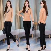 断码 蕾丝拼接套装 清仓 女装 妃蝶轩 时尚 大码 两件套春秋季 192