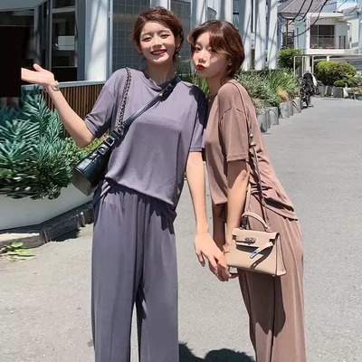 妃蝶轩【断码清仓】大码女装两件套夏季时尚上衣裤子套装 685