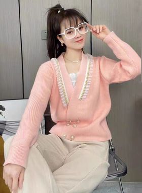 妃蝶轩【断码清仓】大码女装时尚高贵小香风开衫外套女20405