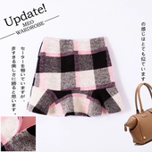 时尚 妃蝶轩 百搭精品羊毛呢半身裙6711 女装 秋季 反季 清仓