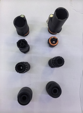 黑色20A航空网络防水电源插头LED大屏光束灯防水公母