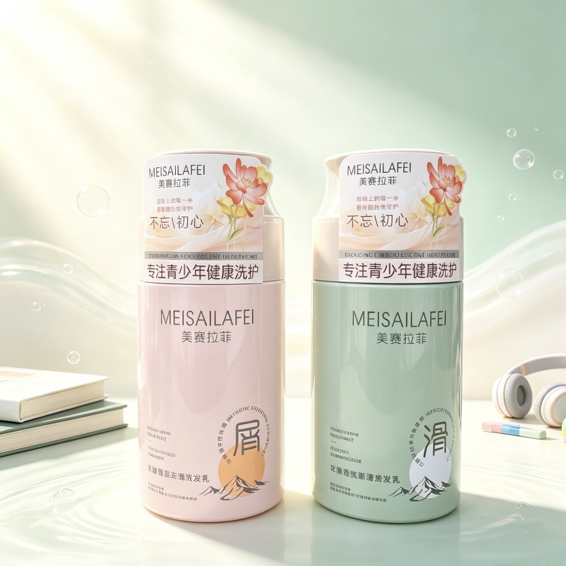 美赛拉菲花酿香氛去屑蓬松柔顺洗发水顺发香氛沐浴露青少年首选