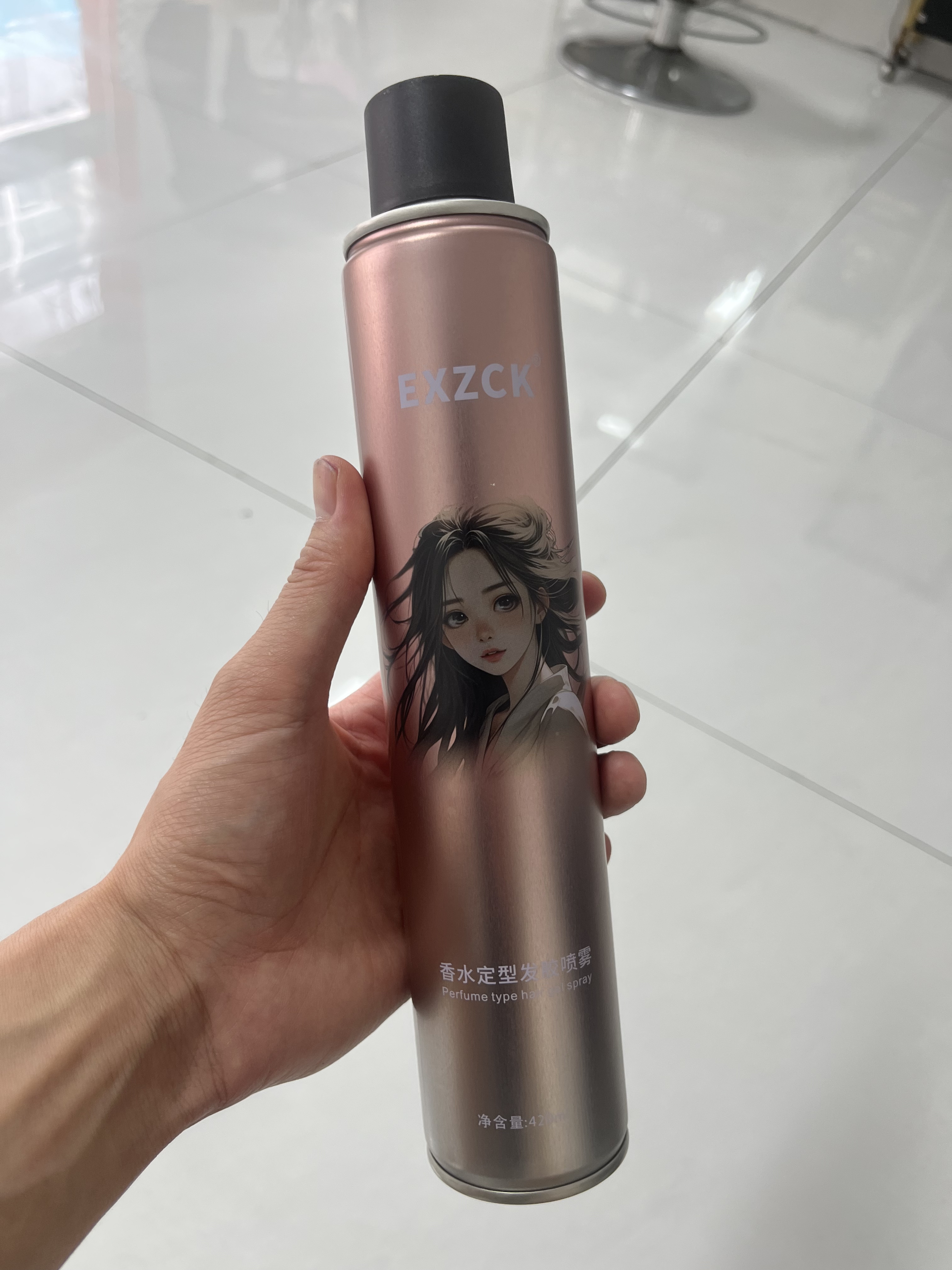 E X ZCK香水定型发胶喷雾 男士强力持久蓬松定型发胶 发廊专用胶