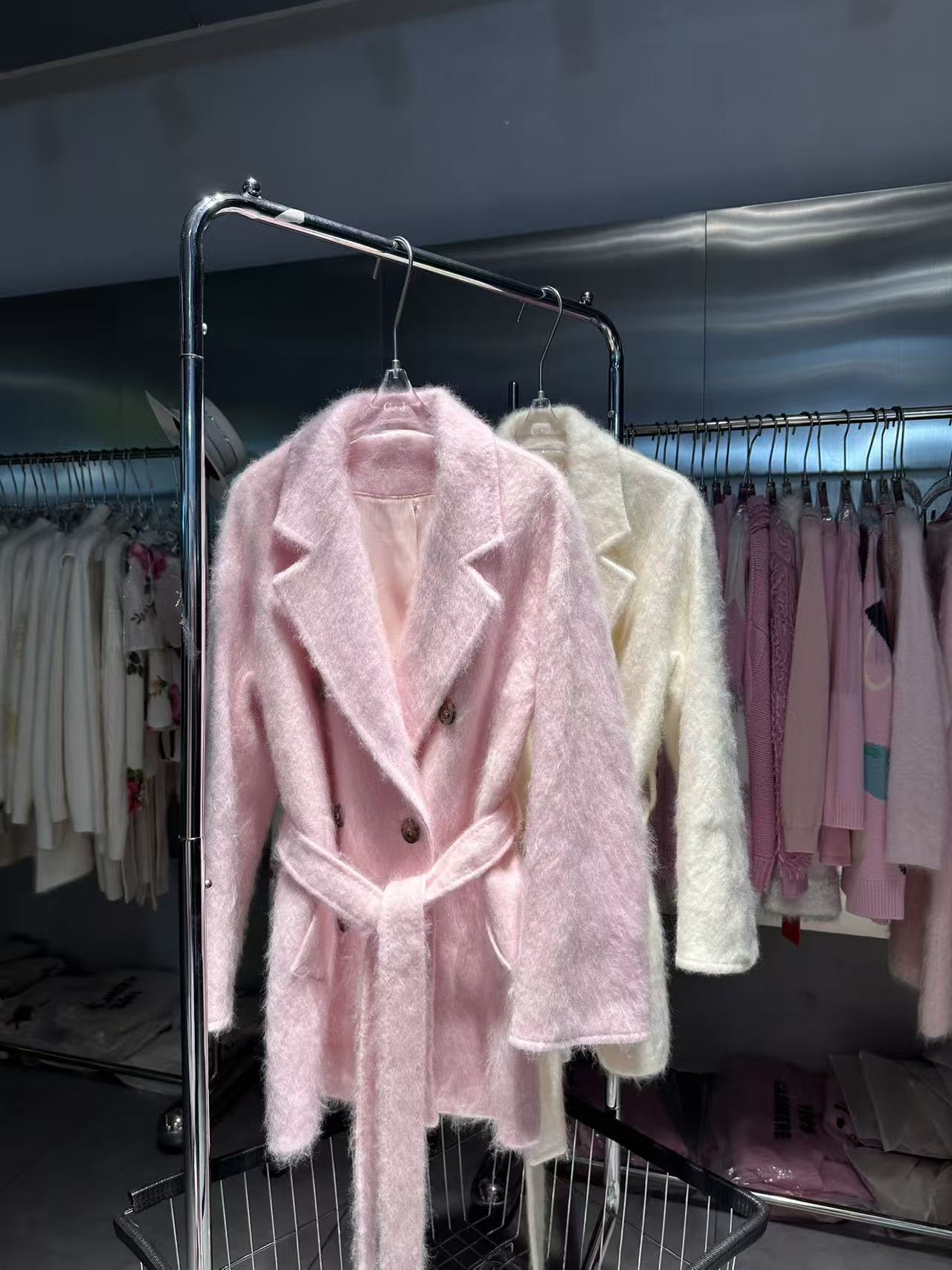 ML高奢超细百搭显瘦爆款加厚保暖羊绒羊毛拉绒大衣经典气质外套