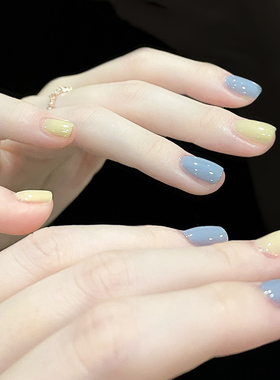 冰透裸色指甲油夏季免烤持久快干2025年新款显白不可剥奶黄色蓝色