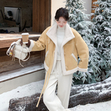 【现货】加绒麂皮绒外套155-8698-P195K270，女装短外套，世纪海洋