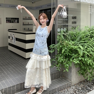 【下架】无袖上衣+半身裙两件套155-8615-P165K235,女装套装/套裙,世纪海洋