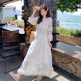 花边拼接上衣配半身裙两件套155-8585-P165K235，商品下架区，世纪海洋