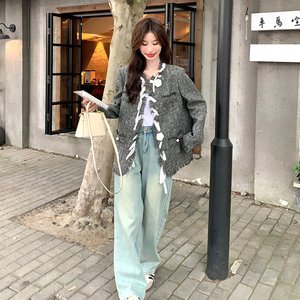 小香新款立体花朵百搭蕾丝外套155-8619-P195K270图片