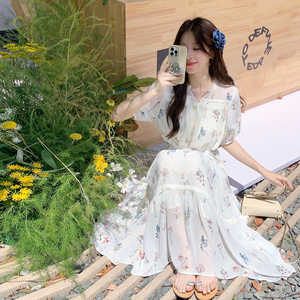 【下架】蕾丝边度假风连衣裙155-8569-P135K210图片