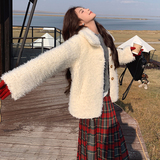 【下架】羊驼绒皮毛一体外套加厚保暖155-2466-P175控275，女装皮草，世纪海洋