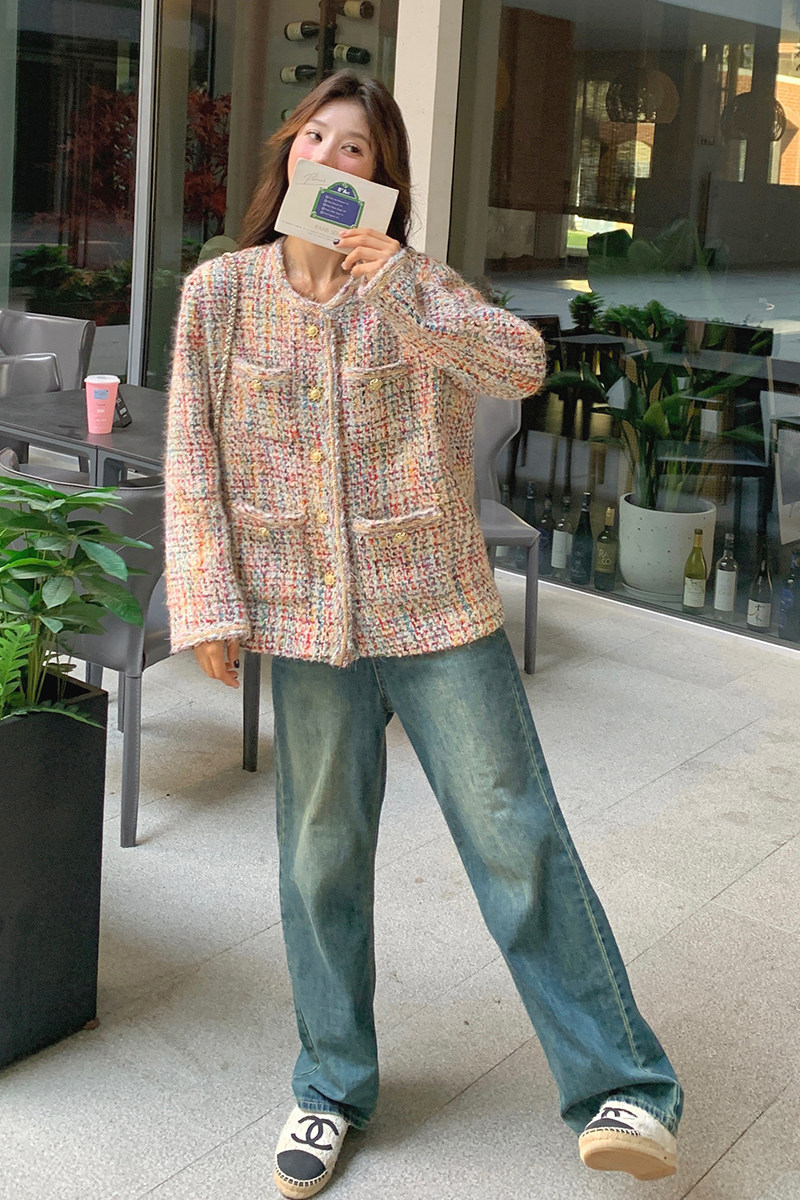 【现货】彩虹小香风重工艺毛呢外套155-2450-P195控260,女装短外套,世纪海洋